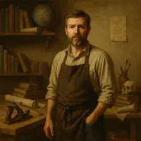 A small lake in a forest.